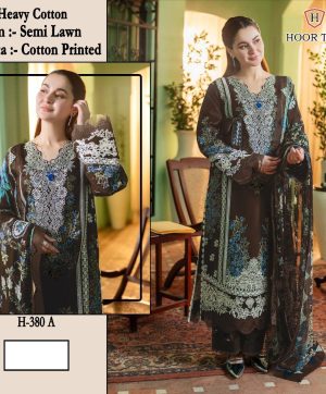 HOOR TEX H 380 A PAKISTANI COTTON SALWAR SUITS