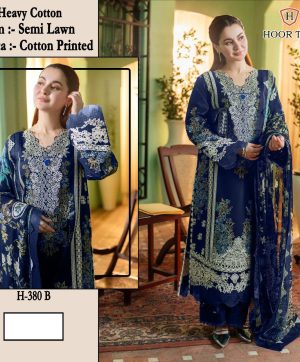 HOOR TEX H 380 B PAKISTANI COTTON SALWAR SUITS