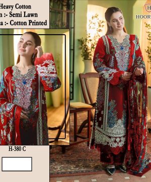 HOOR TEX H 380 C PAKISTANI COTTON SALWAR SUITS