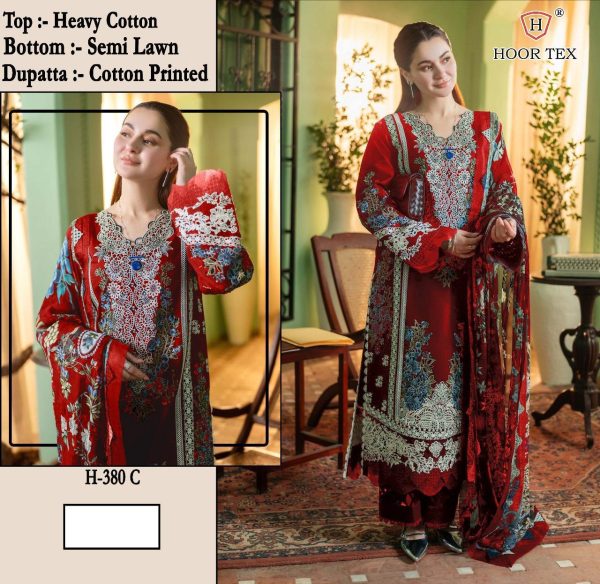 HOOR TEX H 380 C PAKISTANI COTTON SALWAR SUITS