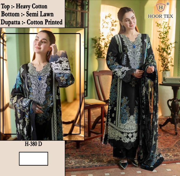 HOOR TEX H 380 D PAKISTANI COTTON SALWAR SUITS
