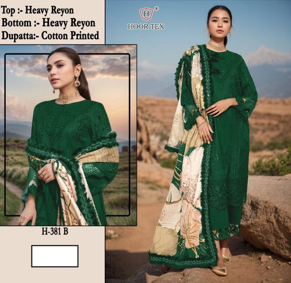 HOOR TEX H 381 B RAYON PAKISTANI SALWAR KAMEEZ