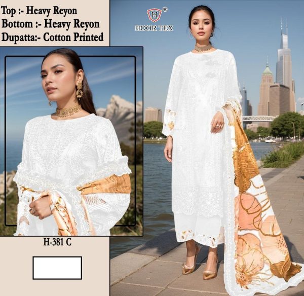 HOOR TEX H 381 C RAYON PAKISTANI SALWAR KAMEEZ
