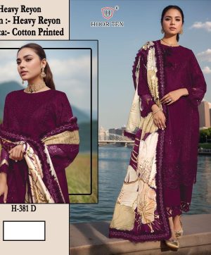 HOOR TEX H 381 D RAYON PAKISTANI SALWAR KAMEEZ