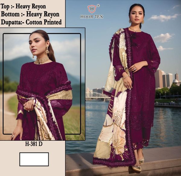 HOOR TEX H 381 D RAYON PAKISTANI SALWAR KAMEEZ