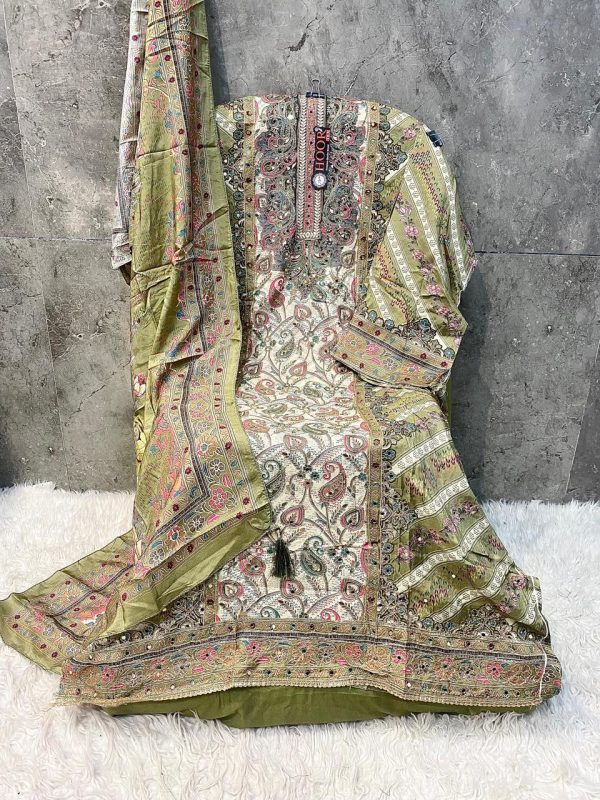 HOOR TEX H 382 C MUSLIN PAKISTANI SALWAR SUITS