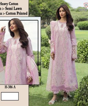 HOOR TEX H 386 A PAKISTANI COTTON SALWAR SUITS