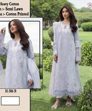 HOOR TEX H 386 B PAKISTANI COTTON SALWAR SUITS