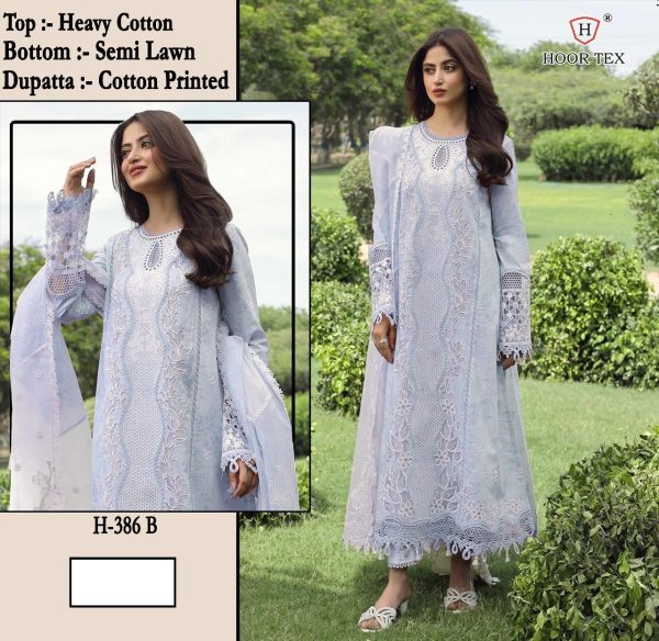 HOOR TEX H 386 B PAKISTANI COTTON SALWAR SUITS