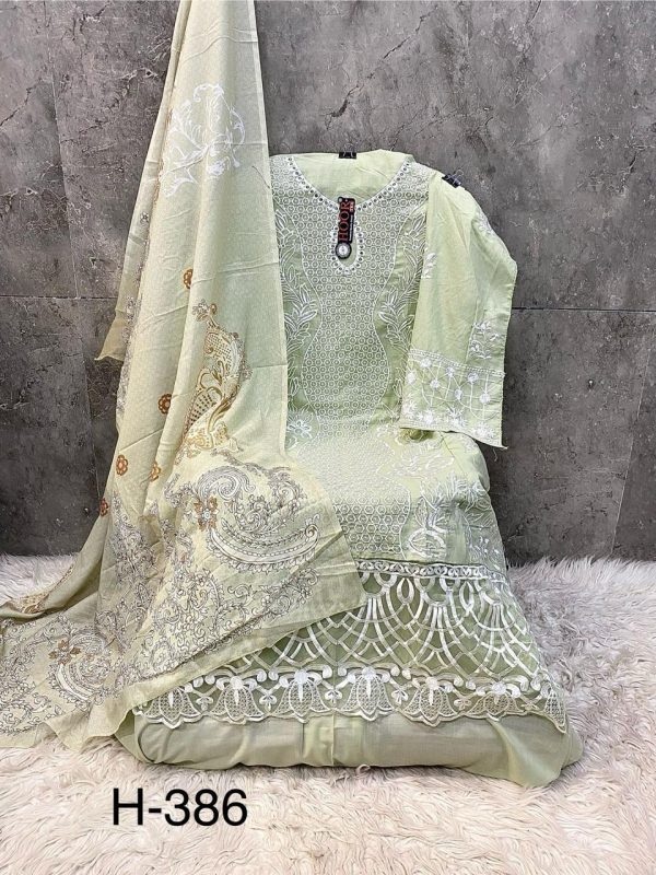 HOOR TEX H 386 C PAKISTANI COTTON SALWAR SUITS
