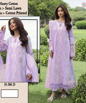 HOOR TEX H 386 D PAKISTANI COTTON SALWAR SUITS