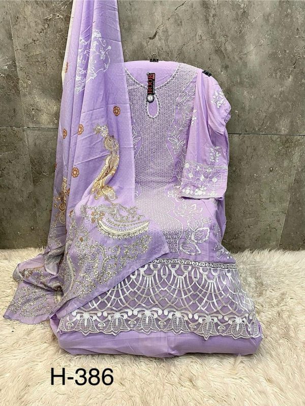 HOOR TEX H 386 D PAKISTANI COTTON SALWAR SUITS