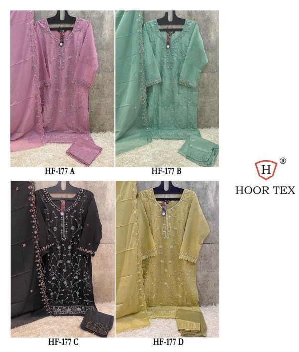 HOOR TEX HF 177 A B C D READYMADE PAKISTANI SUITS