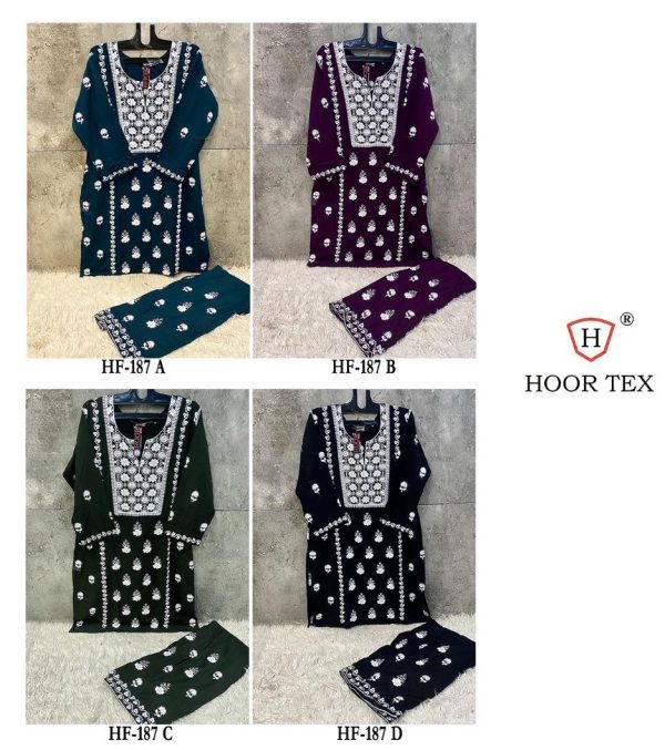 HOOR TEX HF 187 A B C D READYMADE SALWAR SUITS