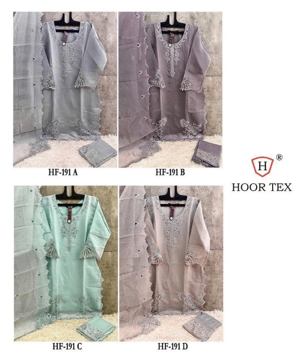 HOOR TEX HF 191 A B C D READYMADE PAKISTANI SUITS