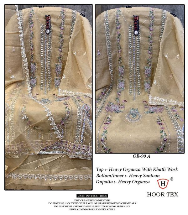 HOOR TEX OR 90 A ORGANZA PAKISTANI SUITS IN INDIA