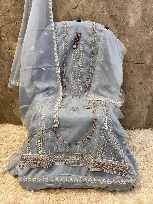 HOOR TEX OR 90 B ORGANZA PAKISTANI SUITS IN INDIA