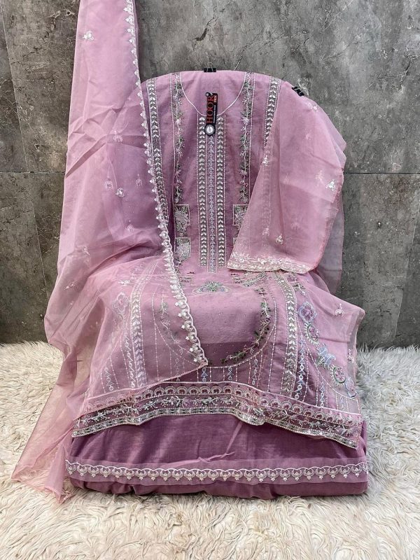 HOOR TEX OR 90 C ORGANZA PAKISTANI SUITS IN INDIA
