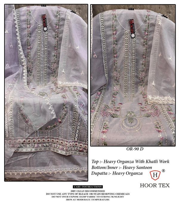 HOOR TEX OR 90 D ORGANZA PAKISTANI SUITS IN INDIA