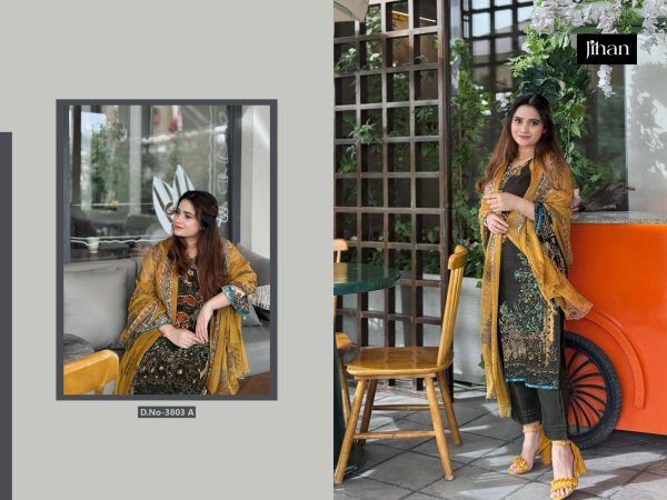 JIHAN 3803 A COTTON PAKISTANI SALWAR SUITS