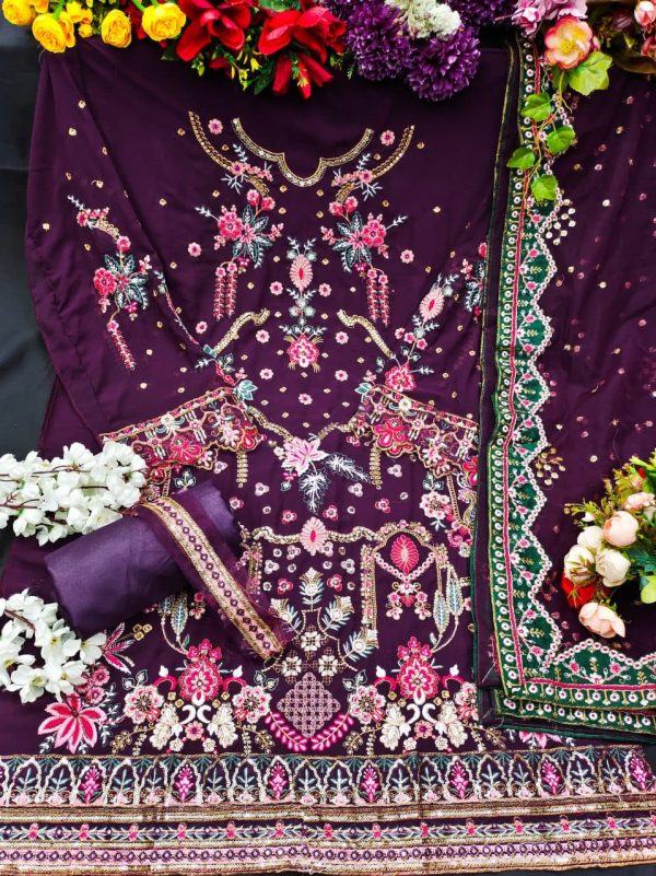 KALEESHA FAB KF 153 C GEORGETTE SALWAR KAMEEZ