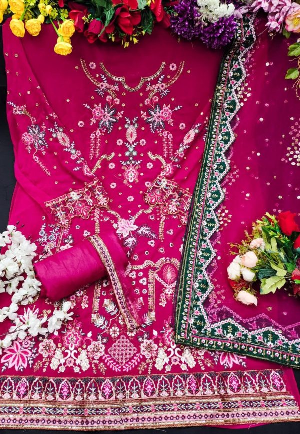 KALEESHA FAB KF 153 E GEORGETTE SALWAR KAMEEZ