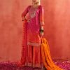 KALEESHA FAB YD 014 READYMADE CHINON SILK SUITS