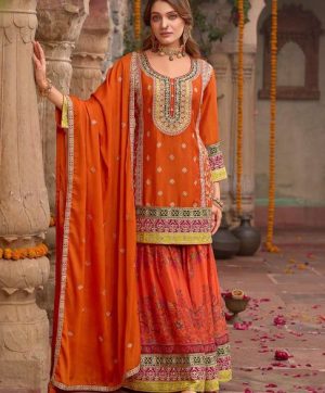 KARMA FASHION KF 1696 A TRENDING PLAZZO SUITS