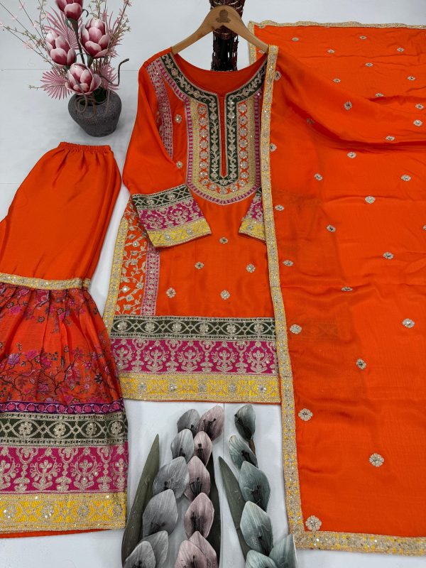 KARMA FASHION KF 1696 A TRENDING PLAZZO SUITS