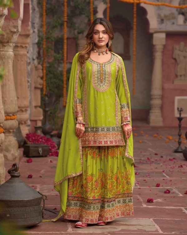 KARMA FASHION KF 1696 B TRENDING PLAZZO SUITS