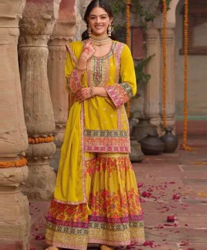 KARMA FASHION KF 1696 C TRENDING PLAZZO SUITS