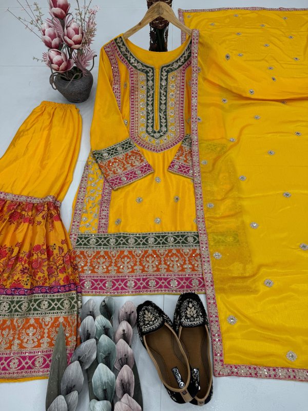 KARMA FASHION KF 1696 C TRENDING PLAZZO SUITS