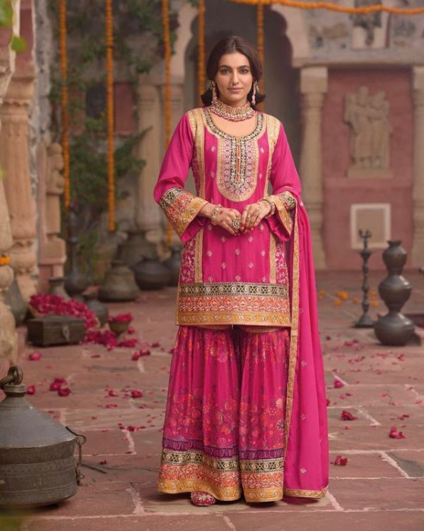 KARMA FASHION KF 1696 D TRENDING PLAZZO SUITS