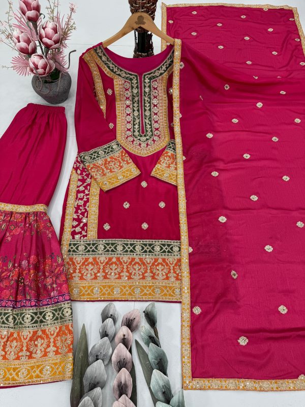 KARMA FASHION KF 1696 D TRENDING PLAZZO SUITS