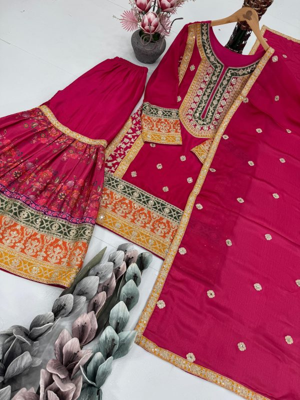 KARMA FASHION KF 1696 D TRENDING PLAZZO SUITS