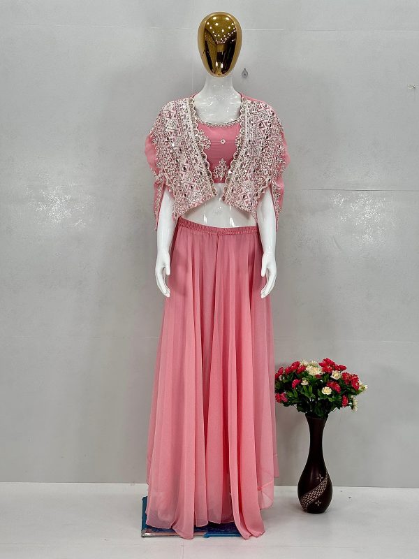 KARMA FASHION MT 1046 PARTY WEAR KOTI BLOUSE SUIT SET