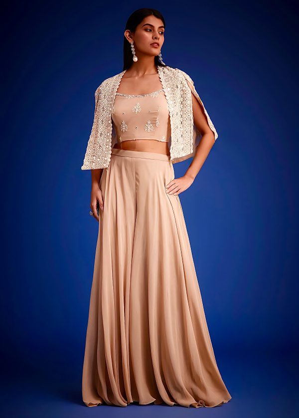 KARMA FASHION MT 1046 PARTY WEAR KOTI BLOUSE SUIT SET