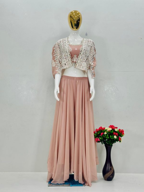 KARMA FASHION MT 1046 PARTY WEAR KOTI BLOUSE SUIT SET