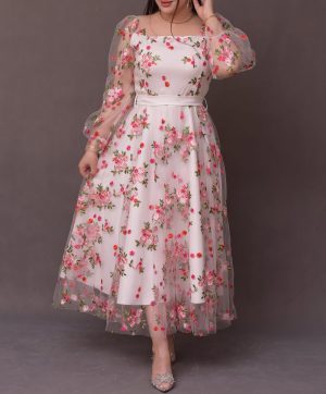 KARMA FASHION ST 222 HEAVY SOFT NET ANARKALI GOWN