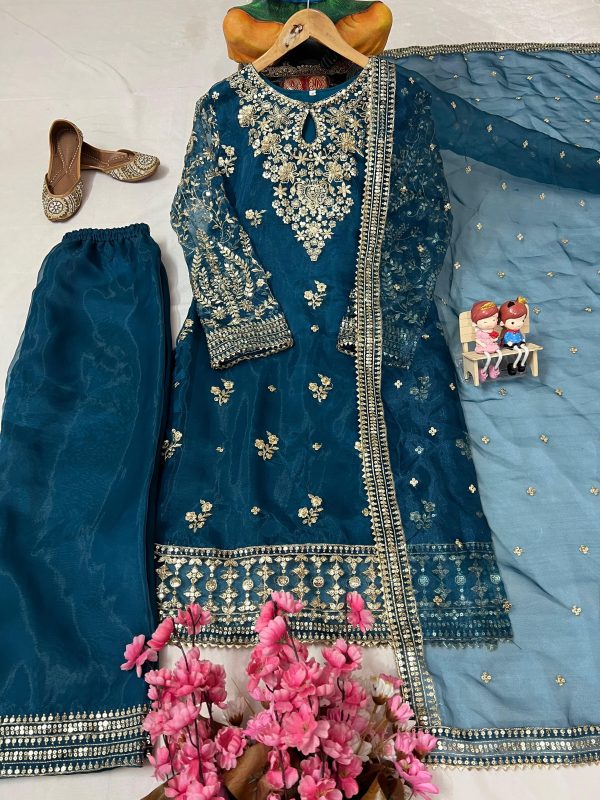 LC 1371 B DESIGNER PLAZZO SUITS WHOLESALE