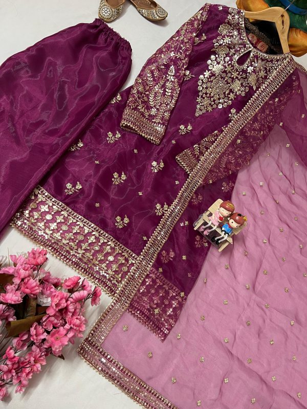 LC 1371 C DESIGNER PLAZZO SUITS WHOLESALE
