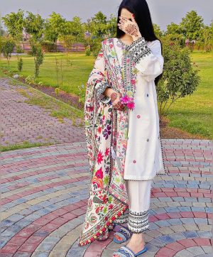 LC 1383 DESIGNER MUSLIN COTTON SALWAR SUITS
