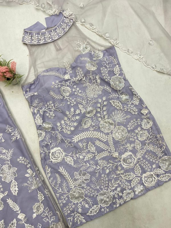 LG 1945 G TRENDING HULTER NECK KURTA AND PLAZZO SET