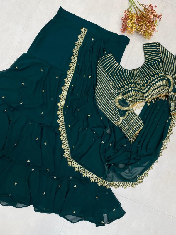 LG 1954 READY TO WEAR RUFFLE LEHENGA SAREE
