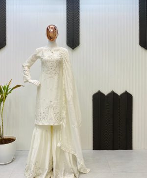 LG 1961 DESIGNER WEAR SHARARA SUIT IN THREE PIECE