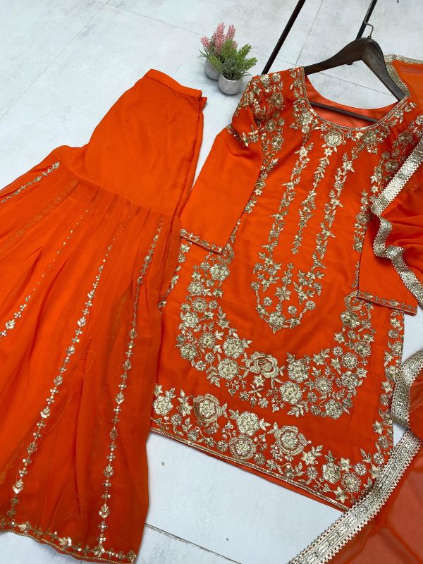 LG 1964 B DESIGNER SHARARA SUITS WHOLESALE