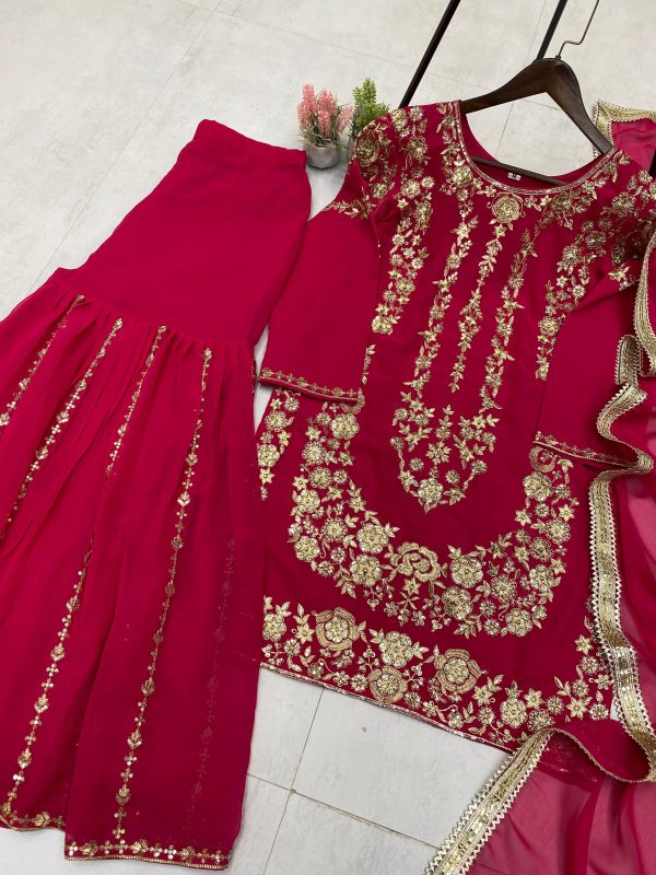 LG 1964 D DESIGNER SHARARA SUITS WHOLESALE