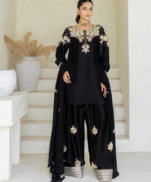 LG 1978 EXCLUSIVE DESIGNER CRAPE SILK PLAZZO SUITS