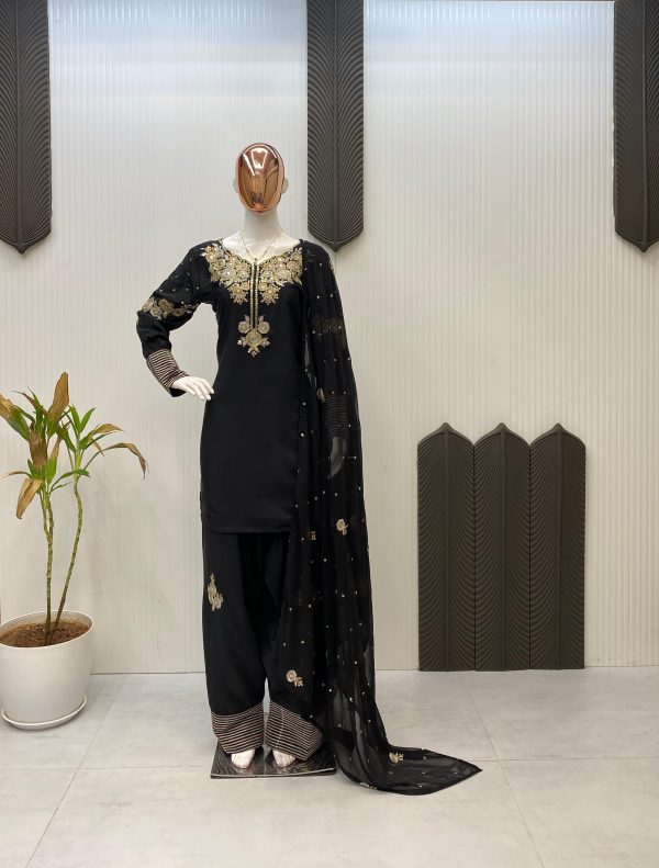 LG 1978 EXCLUSIVE DESIGNER CRAPE SILK PLAZZO SUITS