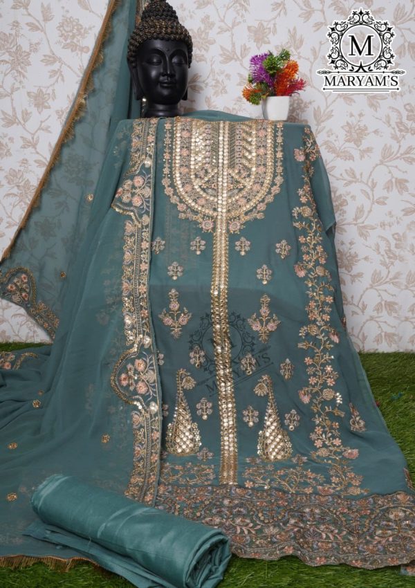 MARYAM'S 166 A GEORGETTE PAKISTANI SALWAR SUITS